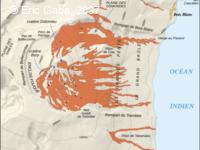 Coulées de lave émises lors des éruptions de 1972 à 2000 – Eric Gaba, 2007