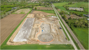 Photo d'un chantier d'une unité de méthanisation