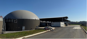 Photo d'une unité de méthanisation produisant du biogaz